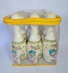 Jogo de Boliche do  -  Patati  Patatá  -  Embalagem original  -  Medida do pino: 30 cm. OBS: Está faltando as bolas.