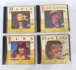 Conservados e Originais  Lote com 4 CD's  -   Coletânea MINHA HISTÓRIA  -  MARIA BETHÁNIA,  EDUARDO DUSEK, IVAN LINS, ELBA RAMALHO - Conforme fotos.