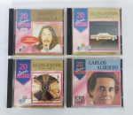 Conservado e Original Lote com 4 CD's  -   20 SUPER SUCESSOS   -   POLYDISC  -  BENITO DE PAULA, VALE A PENA OUVIR DE NOVO VOLUME 1 E 2, CARLOS ALBERTO    -  . Conforme fotos.