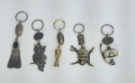 Lote de 5 Lindos Chaveiros em Metal Souvenir da Cidade de FORTALEZA - CE - Medida maior sem à argola e plaquinha: 6 cm. Conforme fotos.