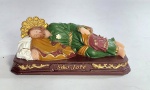 Linda Imagem Religiosa representando - SÃO JOSÉ DORMINDO  -  Escultura em Resina.  Medida: 12 cm x 6 cm x 5 cm.