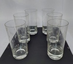 Cristais Hering - Conjunto de 6 Conservados Copos de Cristal para água, adornado com  lapidação. Medida: 14,5 cm de altura x 7 cm de diâmetro. Cristal 24%Pbo. Conforme fotos.