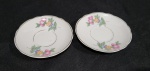 PORCELANA REAL - PAR DE PIRES EM PORCELANA COM DECORAÇÃO FLORAL. MEDINDO 10.5 CM