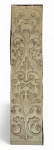 Talha de igreja, século XIX.Painel em madeira entalhada com elegante decoração de acantos em relevo, composição vertical de forte presença cênica e excelente estado para a idade. Peça autêntica de arquitetura sacra, ideal para ambientações clássicas e colecionadores. Medida 1,41 x 33 cm.