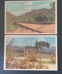 2 postais !! Brasil- Imagens do Rio de janeiro !!  Serra Vista do DEDO de DEUS !! + Vista Parcial da Serra !! datados de 1961 !! colorizados !! acervo de colecionador !!