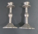 Arte Popular - Decoração e utilidade !! par de castiçal para velas !! tamanho em altura de 13cm...base de metal cromado com 8 cm !! otimo para decoração em fazenda etc.. utilisade em leitura noturna etc..