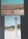 2 Postais - Estrangeiro !! Israel !! Jericó !! e Palacio com vista Geral de Jerusalem !!  coloridos !! acervo de colecionador !! decada de 1970 !!