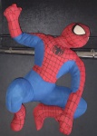 Colecionismo- Bichinho de Pelucia !! Homem Aranha !! em posição de Ataque ou Defesa !! peça de Tamanho medio !! com 34cm de altura e 27 cm de largura !! em bom estado de conservação !! com selo de fabricação !!