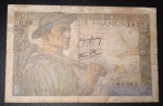 Cedula da França !! valor de 10 FRancos !! decreto do final da segunda Guerra Mundial ano de 1945 !! dificil de aparecer