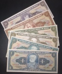 6 Cedulas - Brasil !! valores de 1, 2 , 5, 10 e 20 e 50 Cruzeiros !! peças soberbas e Flor de estampa !! decadade 1950/60 !!