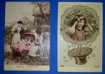 Cartofilia - raridade , 2 peças temáticas ano de 1911  !! Crianças na infancia    !!!