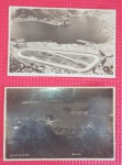 Cartofilia- 2 cartões Rio de janeiro !! - vista da' Baia de Guanabara , enseada de botafogo e vista da lagoa Rodrigo de freitas !! com dedicatória data de 1949  !!