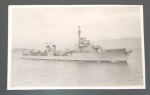 Militarismo- cartofilia - Navio de guerra da marinha francesa  destroyer F762 !! periodo de trabalho de 1956 até 1975 !! Le Brestois !!! acervo de colecionador !!