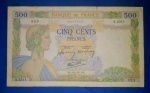 Cedula / França !! valor de Cinq. Cents !! decreto de 1941 !! Raridade periodo da segunda guerra mundial !! , atmanho maior que o tradicional !! valor estimado de mercado= 150,00 R$