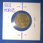 Moeda/ Brasil- valor 10 Centavos de Real !! Reverso horizontal !! peça muito dificil de aparecer !!! valor de catalogo muio superior !!!