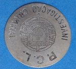 Placa de identificação de investigação criminal !! Emblema da Realeza de Porttugal !!!