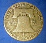 Moeda/ Prata !!! ? USA !! Valor Half Dollar ano de 1954 !! Desenho de sino !!! Bem abaixo de catalogo !! 