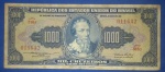 cedula / Brasil - 1000 Cruzeiros , serie dificil de aparecer 316 - baixa tiragem   !!! , valor de catalogo = 400,00 Reais !!!