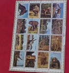 Filatelia - 16 selos Temáticos da Africa !! emissão da decada de 1980 !! todos diferentes !!