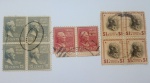 Filatelia, 10 selos USA - 2 quadras e uam dupla !!! Todos raros 1901/1921 !!!