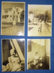 4  Fotografias - pequenas de crianças em faixa de idade para aprender a caminhar !!! Tamanho  de 8cmX6 Cm / preto e branco antigas !!!