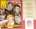 Revista Manchete, tragédia americana, família Kennedy acompanha memorial e foto Robert Kennedy !!!