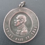 2 Medalhas - Comemorativas ao Benemérito Marechal hermes !! do ano de 1908 !!  material Bronze !! datada de 12 de maio de 1855 Comemorativa ! + outra ´pequena de Duque de caxias  cor ouro !!