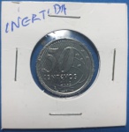  Moeda /Brasil -  valor de 50 centavos com reverso invertido  !!! Dificil de aparecer   !  !!!