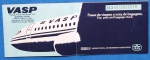 Colecionismo- Passagem de avião da extinta VASP !!! Aeroporto de Congonhas,  data de Março de 1981 !!!