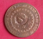 Moeda / Brasil- Cobre !! Valor de 80 Réis com carimbo de desvalorização para  40 Réis !! Ano de 1827-R !! Peça muito legivel   !!!