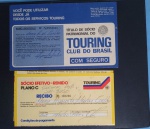 Colecionismo- Titulo de Socio Efetivo tipo remido !! do touring Club do Brasil ano de 1980 !! e outro titulo de socio patrimonial do touring Club do Brasil !!