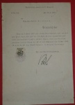 Colecionismo, documento Alemanha ano de 1929 do distrito de hauptmann com selo e carimbo da época!!!