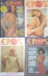 4 revistas Eroticas !! ## EROS ## !!A revista do prazer !! Improprio para menores de  18 anos !! Contem fotos coloridas de Nú Total !! edição do ano de 1980 e 1981 !! acervo de colecionador !!