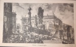Cartofilia !! serie artística de autoria de G.B. Piranesi !! - ROMA CAMPIDOGLIO  !!  !! Roma , pintura de Bico de Pena !! acervo de colecionador !!