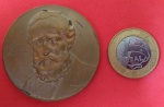 Medalha, comemorativa do Barão de Capanema!! Centenário do Telégrafo Nacional!! material  Bronze, ano de 1852 - 1952, diâmetro 50mm !!