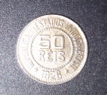 Moeda - Brasil - data de 1926 valor de 50 Reis !!! material cuproniquel !! em estado de soberba / Flor de cunho !!