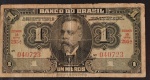 Cedula - Brasil - valor de Hum mil reis ! primeira estampa !! serie 296A Alto valor de mercado !! acervo de colecionador !!