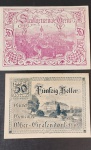 2 cedulas tipo NOt Geld - procedencia da Alemanha do tempo da Hiperinflação do ano de 1920 !! valores similares, são mais peças diferentes .. !! Lindo desenhos de Residencias e castelos !! acervo de colecionador !!