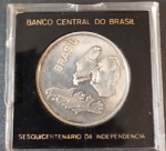 Moeda - Brasil !! material prata !! valor de 20 cruzeiros !! modelo comemorativo !!! na embalagem original !! alto valor de mercado !!