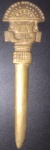 Colecionismo- Abridor de cartas do Chile !! material em bronze !! souvenir de turismo !! e antiguidade !!  !! cor de ouro !!! tamanho de 14 cm de comprimento !! acervo de colecionador !!