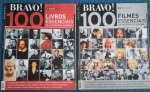 2 Revistas - BRAVO ESPECIAL !!! 100 Filmes Essenciais !! + 100 Livros Essenciais de literatura Mundial !! UM Ranking das melhores obra literarias do mundo !! e tambem dos melhores Filmes !! acervo de colecionador !! muita ilustração muita explicação !!