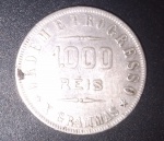 Moeda Brasil - valor de 1000 reis !! material de prata 900 !! data de impressão de 1909 !! alto valor de mercado , data escassa !!'