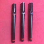 Colecionismo, 3 canetas de desenho a nanquim década de 1970/1980 - trabalhos de engenharia penas 0,1 / 0,3/ 0,6 Rotring Alemanha - NÃO FORAM TESTADAS !!!