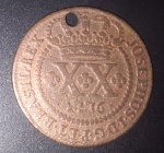 Moeda - Brasil !! valor de XX reis !! data de ano 1776 !! tempo Brasil Colonia !! modelo Coroa alta !! material cobre !! alto valor de mercado cerca de 250,00 reais !!