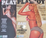 2 revistas PLAY BOY !!  BABI !! do PANICO !!entrevista com Patricia Amorim !! edição de abril de 2011  !! + MICHELLY do BBB !!  Venha Dar uma Espiadinha  !! edição de 2011 acervo de colecionador !!