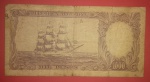 Cédula estrangeiras, Argentina, valor de 1000 pesos, lindo desenho de caravela, década de 1950!!