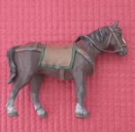 Colecionismo - Miniatura de Chumbo !! cavalo de montaria !! peça de coleção !! tamanho de 9cmx6,5 Cm - acervo de colecionador !!
