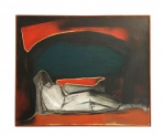 Júlio Vieira (1933-1999) : "Relax", óleo s. tela ass. inf. dir. e dat. Rio de Janeiro 1981.  Med. Mi 60 x 73 cm