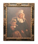 Julio Vila y Prades ( Valencia 1873 - 1930 Barcelona) : "Sem título", óleo s. tela , ass. inf. dir. Med. Mi 70 x 91   Me 94 x 115 cm (Nota Biográfica: Estudou em Valência na Real Academia de Belas Artes de San Carlos. Foi aluno de Francisco Domingo Marqués, Juan Peyró Urrea e Joaquín Agrasot em Madrid, e frequentou o ateliê de Joaquín Sorolla. Um de seus primeiros prêmios foi pela pintura "Sobre el arroz" (Sobre o Arroz), que ganhou o segundo prêmio em 1904. Promoveu a pintura espanhola em Buenos Aires e, enquanto esteve na Argentina, pintou diversas obras, incluindo "Conduzindo a fazenda" (Conduzindo o gado) e "Primera Junta" (Primeira Junta). Suas obras encontram-se em vários países da América Latina, como o Chile, onde está exposta a pintura "El paso del Ejército Libertador por la cordillera de los Andes" (A Passagem do Exército Libertador pela Cordilheira dos Andes) (1909, Museu Histórico e Militar do Chile). Na Espanha, sua obra pode ser encontrada em museus como o Museu da Real Academia de Belas Artes de San Fernando, que possui um retrato masculino datado de 1904, o Museu Nacional do Prado, proprietário de Conduzindo a Propriedade, uma pintura a óleo apresentada na Exposição Nacional de 1906, depositada na Capitania Geral de Sevilha, e Alhucemas, 8 de setembro de 1925, ou o Museu Carmen Thyssen em Málaga, onde está exposta a pintura Valencianas (1908), uma cópia de Retratos de Elena e Maria em Trajes Valencianos Antigos (1908) de Sorolla, uma pintura de gênero que retrata as filhas de Sorolla. Também podemos encontrar sua obra no Museu de Belas Artes de Valência)