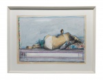 Darel Valença Lins (Palmares, PE, 7 de dezembro de 1924  9 de dezembro de 2017, Rio de Janeiro, RJ): "Nu de Costas", pastel s/ papel, ass. inf. dir. Med. Mi 63 x 92 cm  83 x 112 cm
